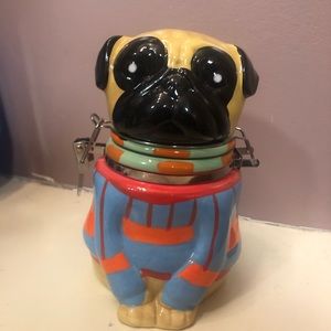 Pug Cookie/Candy Jar!! - Latch on side- Boston Warehouse Trading Corp.